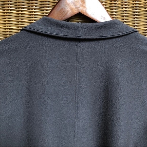 Eileen Fisher Blazer Womens Medium Petite Gray Jacket Open Front Viscose Blend - Picture 10 of 11